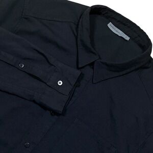Icebreaker Merino Wool Blend Button Up Shirt Mens L Black Long Sleeve Breathable